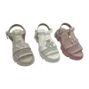 Three pairs of diamond-encrusted butterfly-decorated sandals for women's summer are fashionable and versatile Item Picture